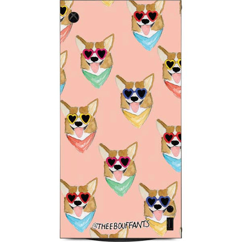 Bouffants and Broken Hearts Corgi Love XBox Series X Digital Edition Console Skin